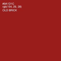 #9A1D1C - Old Brick Color Image